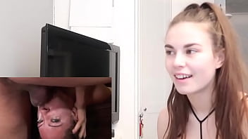 Youtuber reacts to video of hardcore fucking