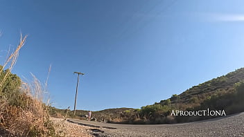 Wetting sweatpants and panties on a barefoot morning walk