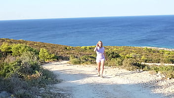 Wetting sweatpants and panties on a barefoot morning walk Wetting sweatpants and panties on a barefoot morning walk