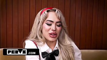 Afraid of kissing with therapy she'll be licking dicks in no time