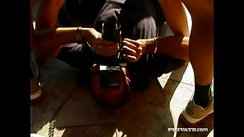 Skinny teen michelle is dp’d in her first porn scene