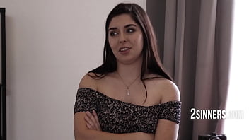 Porn addict meets horny brunette