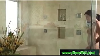 Beautiful asian masseuse gets her pussy licked during massage 11