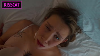 Kisscat wakes you for playful blowjob cowgirl ride & double facial creampie