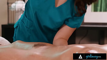 Lesbian soldier fucks masseuse pt