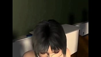 Busty teacher punishes 3 male students