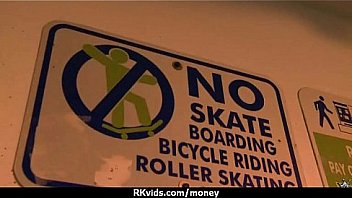 Sexy teen nails her butt on hard dick for cash 25