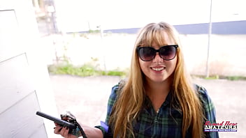 Big titted blonde coed gwen masturbates and enjoys sucking a hard dick