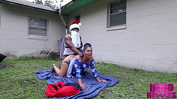 Santa empties his sack into a ho ho ho