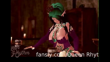 Huge boobs orgasm 3d