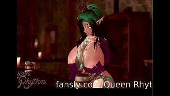 Huge boobs orgasm 3d