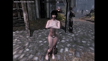 A lonely large breasted woman masturbates in public