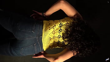 Moving butt and hips to the rhythm of the music sexy outfit and long nails