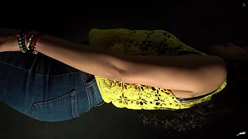 Moving butt and hips to the rhythm of the music sexy outfit and long nails