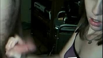 Hot teen sucks boyfriend on cam