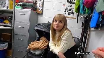 Fucking herself with the dildo she just stole