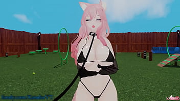 Catgirl gets trained by her master to be a good kitty for him catgirl moans and squirts