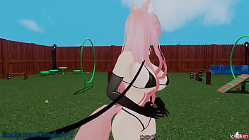 Catgirl gets trained by her master to be a good kitty for him catgirl moans and squirts