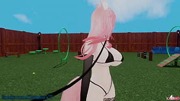 Catgirl gets trained by her master to be a good kitty for him catgirl moans and squirts