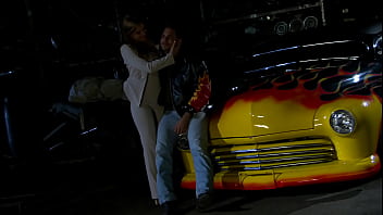 Fucking blonde slut in high heels outdoor