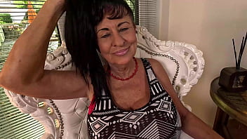 Self pleasure masturbating in nude oil shine pantyhose