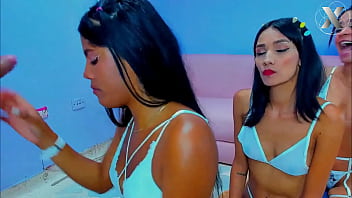 Wild throat expansion for this brunette slut in orgy with her bisexual friends Wild throat expansion for this brunette slut in orgy with her bisexual friends