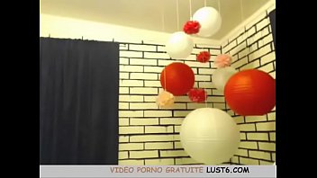 Hot tattooed brunette masturbates on cam