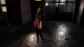 Young prostitute ellie williams lures customers by dancing in the rain