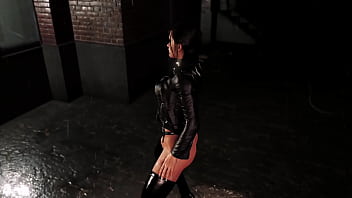 Young prostitute ellie williams lures customers by dancing in the rain