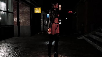 Young prostitute ellie williams lures customers by dancing in the rain Young prostitute ellie williams lures customers by dancing in the rain