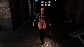 Young prostitute ellie williams lures customers by dancing in the rain