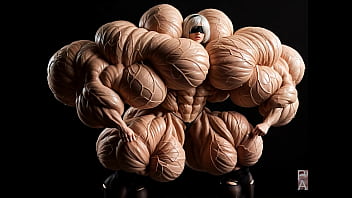 2b gets to be a muscle monster in this female muscle growth video