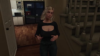 Big boobs blonde nailed