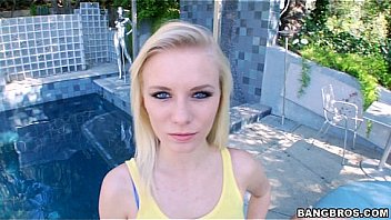 Little blonde dick tug