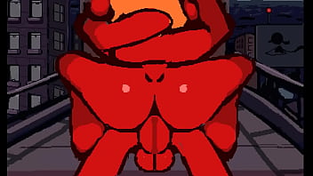 Horny red stickwoman