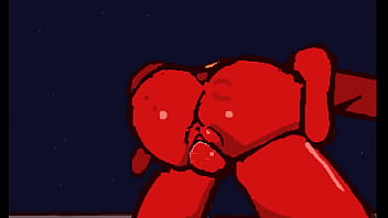 Horny red stickwoman