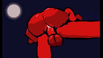 Horny red stickwoman