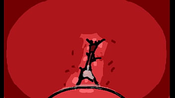 Horny red stickwoman