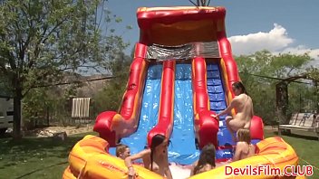 Lesbians toying pussy in outdoor wam sexparty