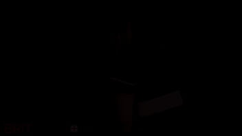 Nurse visits a gloryhole after her shift