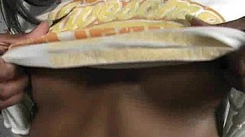 Natural cute black teen tries out gloryhole 30