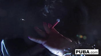 Hot blonde babe has some fun