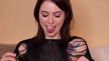 Duck tape and gag ball masturbation