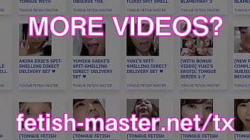 Japanese asian tongue spit fetish
