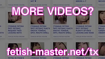 Japanese asian tongue spit fetish