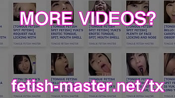 Japanese asian tongue spit fetish