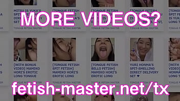 Japanese asian tongue spit fetish