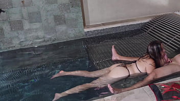I secretly filmed my step sister fucking a friend in the pool
