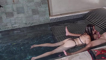 I secretly filmed my step sister fucking a friend in the pool