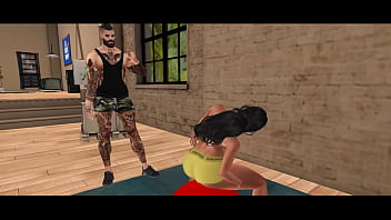 Girls gets fucked by personal trainer